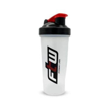 Imagem de Coqueteleira FTW (600ml) - Cor: Transparente Tampa Preta - FTW Sports 