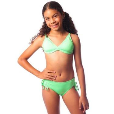 Imagem de Biquíni Infanto Juvenil Cortininha Verde Cecí Moda Praia - Ceci Moda P