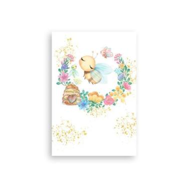 Imagem de Painel De Festa Vertical 1,50 x 2,20 - Abelhinha Aquarela Cute 004 - V