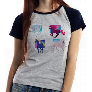 Imagem de Baby look blusa feminina ou Camiseta unissex 4 Cavalos de fogo - Empór