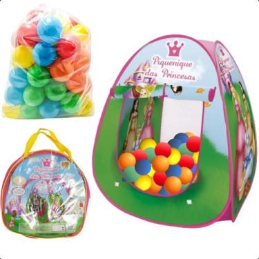 Imagem de Toca Barraca Infantil Divertida Dobra + 25 Bolinhas Colorida - KIDSBEH