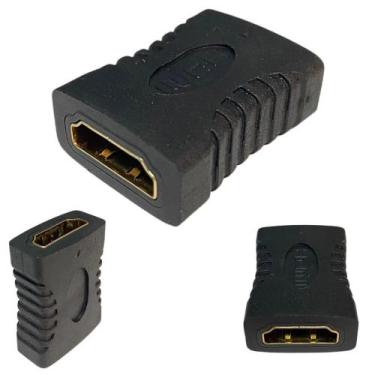 Imagem de 3 Adaptadores Hdmi Femea X Femea Emenda Extensor Conector Cabo  Mb 