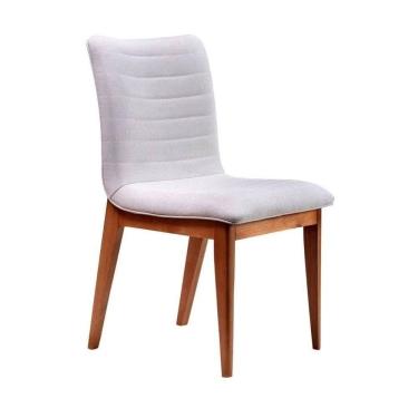 Imagem de Cadeira De Jantar Estofada Com Pés Madeira Multimóveis Cr50091 Off White Off White