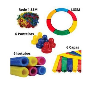 Imagem de Kit Completo Cama Elástica  Protetores de Molas, Rede e Capas Inclusos