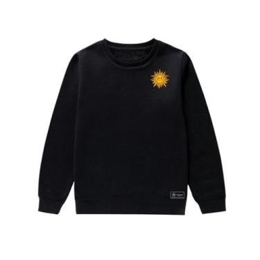 Imagem de Blusão Moletom Infantil Sol Personalizado sem Capuz gola Redonda - Cal