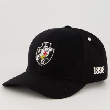 Imagem de Boné Vasco Aba Curva Preto - DWJ, Único