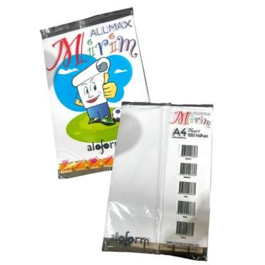Imagem de Kit 3un Papel Sulfite escolar A4 75g Branco 100 Folhas - Guaraviton