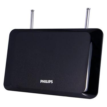 Imagem de Philips Accessories Antena de TV interna, perfeita decoração doméstica, digital, antena HDTV, compatível com Smart TV, 4K 1080P VHF UHF, cabo coaxial de 1,8 m, dipos, preto, SDV1227B/27
