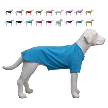 Imagem de Lovelonglong Roupas de buldogue roupas para cães camisetas em branco para buldogue francês buldogue inglês pit bull americano pit bull pugs 100% algodão cuidados com a pele lago-azul B-M