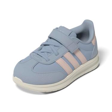 Imagem de adidas Tênis esportivo unissex infantil Run anos 70s 2.0 de renda elástica, Azul/Quartzo Maravilha/Azul Maravilha, 9 Toddler