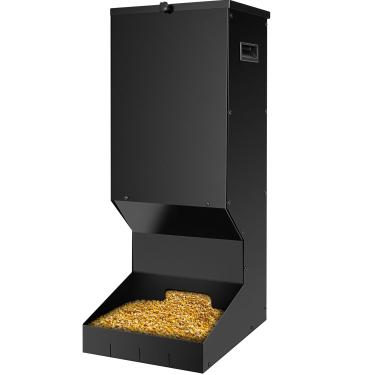 Imagem de YXJSTO Alimentador de veado suspenso, caixa de alimentador de veado com capacidade de 11 galões, alimentador automático de aço galvanizado com tampa à prova d'água para veados e vida selvagem