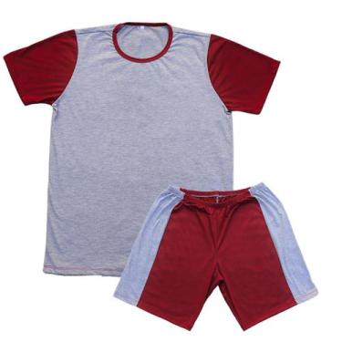 Imagem de Pijama Manga Curta Masculino Infantil - Turbulencia, Vinho, Cinza mesc