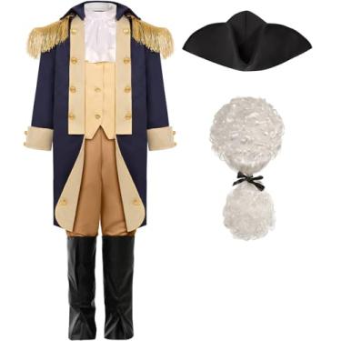Imagem de SIZGAROOT George Washington Costume for Boys Kids Colonial Alexander Hamilton Costume (5-7 Years)