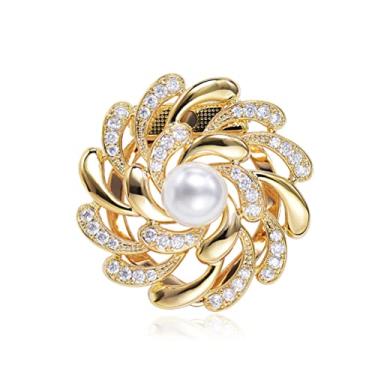 Imagem de Cachecol feminino de cristal, flor, cachecol, fivela, suporte de xale, anel, cachecóis, cardigã, clipes de círculo aberto, broche multifuncional, joias, Cristal Metal Cristal Metal imitação de