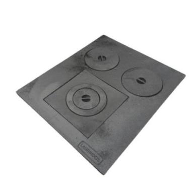 Imagem de Chapa De Ferro Fundido 69x49cm Grande 3 Bocas Fogão A Lenha - MAFRA