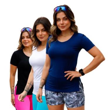 Imagem de Kit 3 blusa tapa bumbum viscose fitness academia esportes - LUFRAN, M,