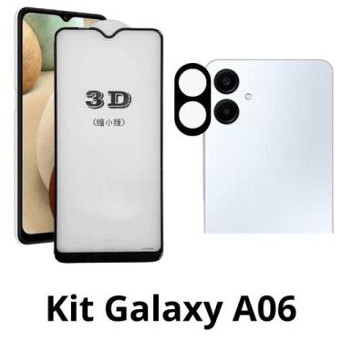 Imagem de Kit Película 3D de Vidro + Película de Câmera para Samsung Galaxy A06 