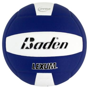 Imagem de Baden | Lexum | Microfibra Composto Premium de Voleibol Oficial para Jogos de Ensino Médio | Tamanho Oficial 13U a 18U + Peso | Aprovado pela AVCA | Royal/Branco