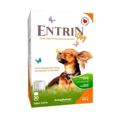 Imagem de Entrin dog 210g com 30 tabletes sabor carne para cães - BOTUPHARMA