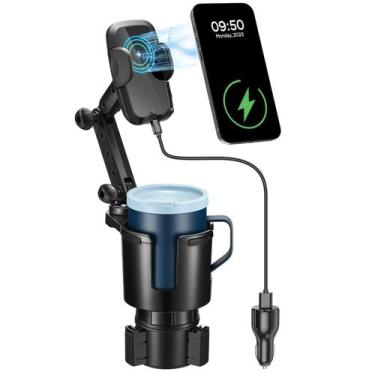 Imagem de Porta-Copos Sem Fio com Carregador de Carro This Hill 3 em 1 - 15W