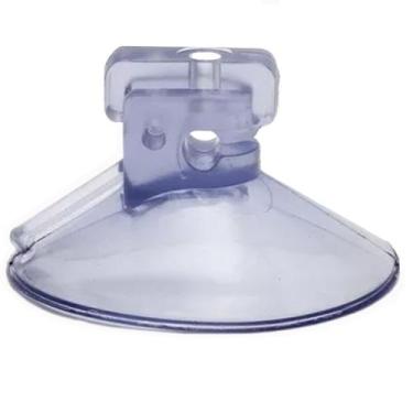 Imagem de Kit com 50 Ventosas 40mm Com Corte Lateral Em Pvc Cristal Ventosa 4cm 