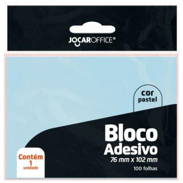 Imagem de Bloco Adesivo Azul Pastel 76mmX102mm 100 folhas Jocar Office, Azul Pas