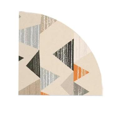 Imagem de Tapete de canto de quarto de círculo, tapete decorativo fofo para sala de estar, tapetes de quarto, tapete de pelúcia, tapete de entrada macio, 1 peça, tapete I, 100x100cm