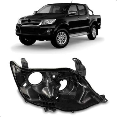 Imagem de Carcaça Farol Hilux 2012 2013 2014 2015 Sw4 C/ Regulador - SP ACESSÓRI