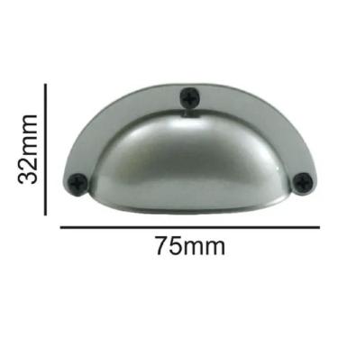 Imagem de 02 Puxador Móveis Concha Retrô Peq Colonial Champagne