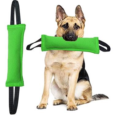 Imagem de Clysrou – Travesseiro de mordida de juta resistente – durável, equipamento de treinamento – brinquedo interativo de filhotes a cães grandes.