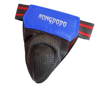 Imagem de rockible Protetor de virilha para boxe o equipamento de taekwondo de couro de boxe para o exercício Kung Fu Karate Kickboxing, , Blue L