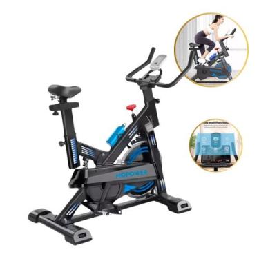 Imagem de Bicicleta Ergométrica Spinning 150kg Profissional Bike Sport Azul 2.0 
