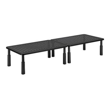 Imagem de Suporte para monitor de malha de aço premium Mount Plus MP-82 – Suporte de mesa de metal ventilado para monitores de computador, laptop, impressora, iMac, TV e mais