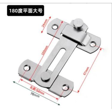 Imagem de Fecho Trava Tranca Angular L 90 P/ Gavetas Portas Janelas - oem, TAMAN