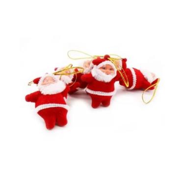 Imagem de Kit 6 Papai Noel 6 cm Para Árvore de Natal  - Goal Artigos Natalinos