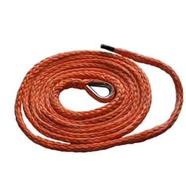 Imagem de QIQU Corda de elevação de arado ATV de 1/10.2 cm x 3 m, corda de elevação de arado de neve, corda sintética, acessórios de arado de neve (laranja)