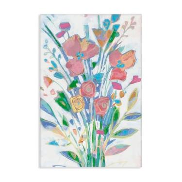 Imagem de Stupell Industries Arte de parede em tela Pastel Joyful Bouquet, design de Stephanie Fielden, 61 x 91 cm
