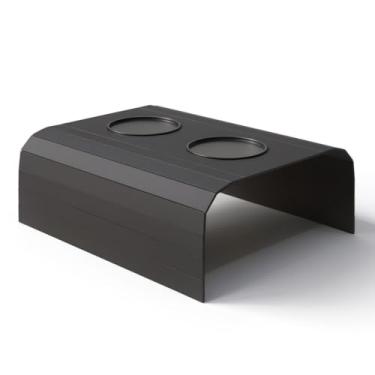 Imagem de Kit 2 Esteiras Suporte Porta Copos Braço Sofá Apoio Cerveja(2 SIMPLES PRETO)