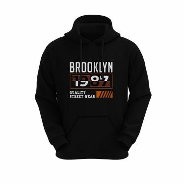 Imagem de Moletom Canguru Unissex Inverno Algodão Blusa de Frio Capuz Bolso-Unissex