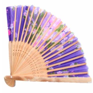 Imagem de Kit 3 Leques Japonês  Madeira Bambu Oriental Ornamental - WCAN