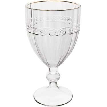 Imagem de Kit 12 Taças Cristal 330ml Fio de Ouro Imperial Lyor Avulsa Servir Sucos Água Drinks Mesa Posta