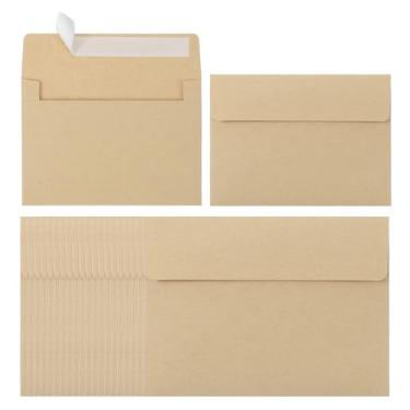 Imagem de PATIKIL Pacote com 24 envelopes A2, envelopes de convite de papel kraft autoselados para cartões postais de casamento, fotos, anúncios, correspondências, tamanho de 11 x 14 cm