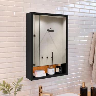 Imagem de Armário Banheiro Parede Espelheira Gaia 1 Porta - LOJA EMES MOVEIS, Pr