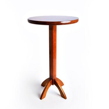 Imagem de Mesa Redonda Alta Bistrô de Madeira 60cm Imbuia