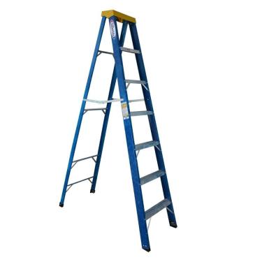 Imagem de Escada Tesoura Em Fibra Premium 2,10M 6 Degraus E Patamar Wbertolo