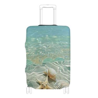 Imagem de Joisal Protetor de capa de bagagem de praia de 71 cm aprovado pela Tsa Elastic Travel Essential, concha de praia, G 66-71 cm, Concha de praia, L 26-28 in