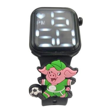 Imagem de Relógio Infantil Digital Porquinho Palmeiras LED -Blk - Smactudo