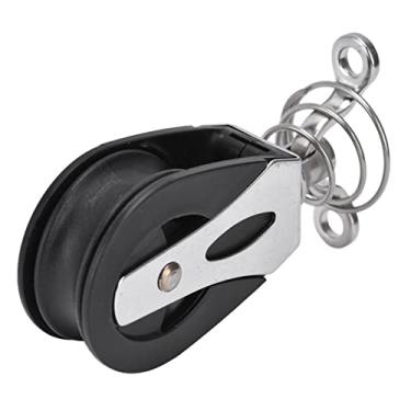 Imagem de Polias de corda de veleiro de aço inoxidável 316, cabeça de bloco de polia de nylon nylon polia de rolamento simples de veleiro de nylon 316 cabeça de bloco de polia marítima de aço inoxidável 316