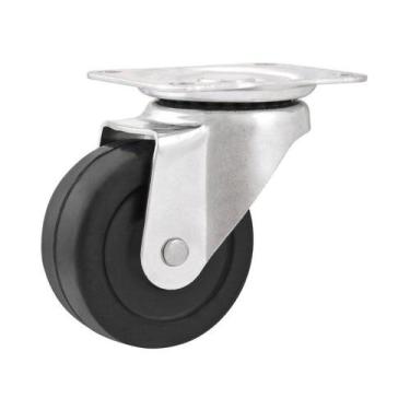 Imagem de Rodizio Giratório 2"- 50mm Leve Preto com Roda de Borracha Capacidade 