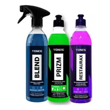 Imagem de Kit blend carnauba prizm vidros restaurax plasticos vonixx - marca, Se